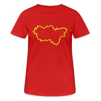Ruhrgebiet - Frauen T-Shirt atmungsaktiv - Rot - Vorne - AI Model Female 172 dark (172cm)