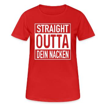 Straight OUTTA Your neck - Women's Breathable T-Shirt - red - Front - AI Model Female 172 dark (172cm)