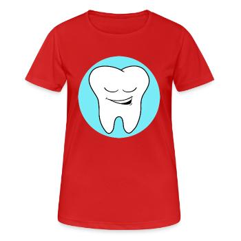 Pratique dentaire dent Logo - T-shirt respirant Femme - rouge - Devant - AI Model Female 172 dark (172cm)