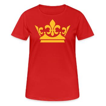 King Crown / Crown 1c - Women's Breathable T-Shirt - red - Front - AI Model Female 172 dark (172cm)