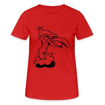 vautour méchant drôle - T-shirt respirant Femme - rouge - Devant - AI Model Female 172 dark (172cm)