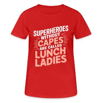 Dank an Lunch Ladies - Frauen T-Shirt atmungsaktiv - Rot - Vorne - AI Model Female 172 dark (172cm)