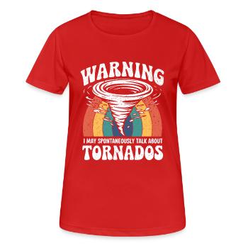 L’amour des tempêtes et des phénomènes météorologiques - T-shirt respirant Femme - rouge - Devant - AI Model Female 172 dark (172cm)