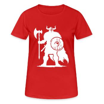 Guerrier viking - T-shirt respirant Femme - rouge - Devant - AI Model Female 172 dark (172cm)