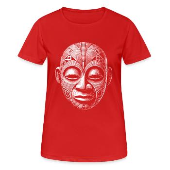 Masque - T-shirt respirant Femme - rouge - Devant - AI Model Female 172 dark (172cm)