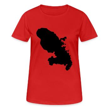 Martinique - T-shirt respirant Femme - rouge - Devant - AI Model Female 172 dark (172cm)