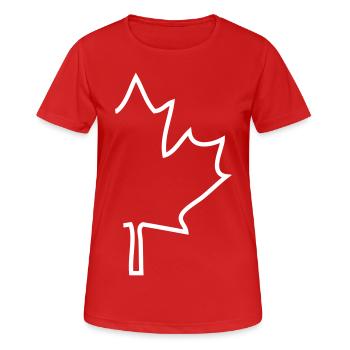 canada - Women's Breathable T-Shirt - red - Front - AI Model Female 172 dark (172cm)