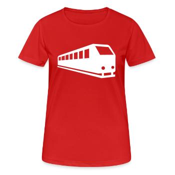 Train - T-shirt respirant Femme - rouge - Devant - AI Model Female 172 dark (172cm)