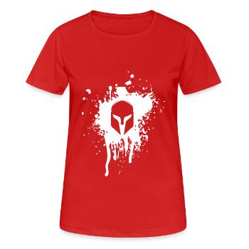 Spartan Helm - Frauen T-Shirt atmungsaktiv - Rot - Vorne - AI Model Female 172 dark (172cm)