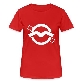 Segelflugzeug Flugplatz Logo ICAO - Frauen T-Shirt atmungsaktiv - Rot - Vorne - AI Model Female 172 dark (172cm)