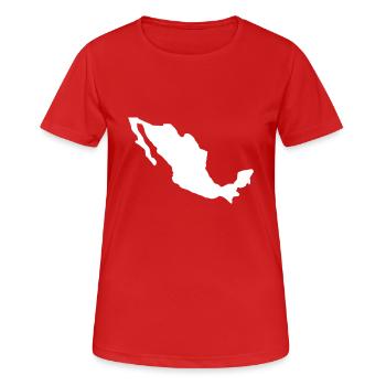Mexiko - Frauen T-Shirt atmungsaktiv - Rot - Vorne - AI Model Female 172 dark (172cm)
