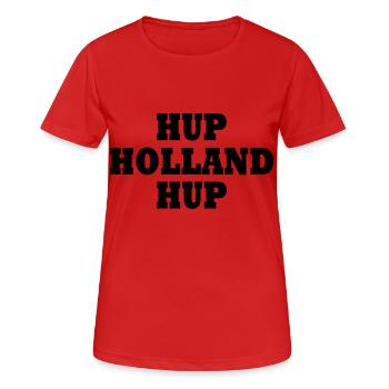 Hup holland hup - Frauen T-Shirt atmungsaktiv - Rot - Vorne - AI Model Female 172 dark (172cm)