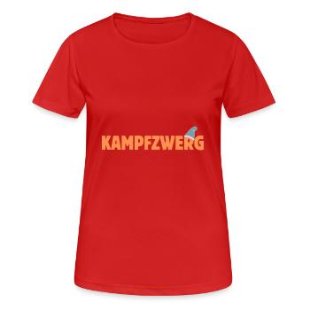 Battle Dwarf Dwarf Carnival Costume Dwarf Costume - Women's Breathable T-Shirt - red - Front - AI Model Female 172 dark (172cm)