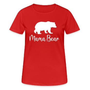Maman ours meilleur forte mère idée cadeau cool - T-shirt respirant Femme - rouge - Devant - AI Model Female 172 dark (172cm)