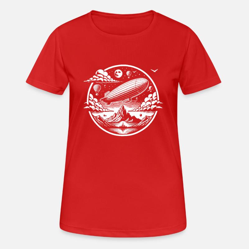 Airship Logo - Women's Breathable T-Shirt - red