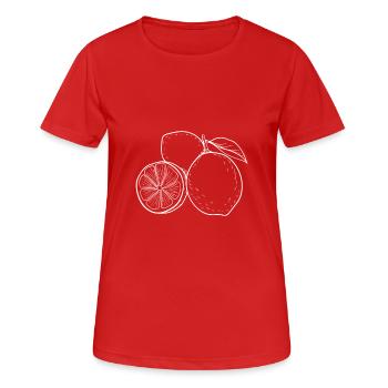 Citrons Fruit Fruit Fruit Lemon - T-shirt respirant Femme - rouge - Devant - AI Model Female 172 dark (172cm)