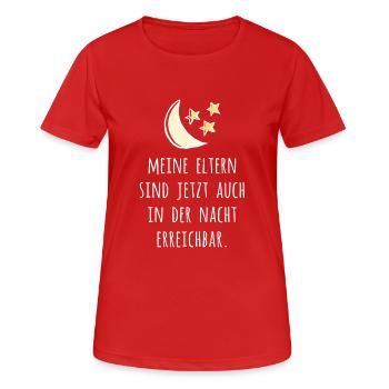 Baby Mama Witzig Spruch Geburt Geschenk - Frauen T-Shirt atmungsaktiv - Rot - Vorne - AI Model Female 172 dark (172cm)