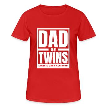 Papa de jumeaux classique sur père jumeaux achive - T-shirt respirant Femme - rouge - Devant - AI Model Female 172 dark (172cm)