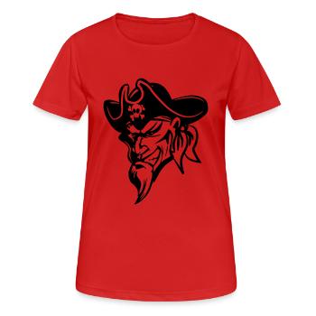 Pirate mal - T-shirt respirant Femme - rouge - Devant - AI Model Female 172 dark (172cm)