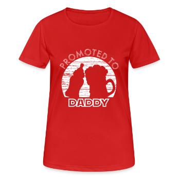 Werdender Papa - Frauen T-Shirt atmungsaktiv - Rot - Vorne - AI Model Female 172 dark (172cm)