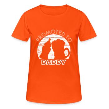 Werdender Papa - Frauen T-Shirt atmungsaktiv - Neonorange - Vorne - AI Model Female 172 dark (172cm)