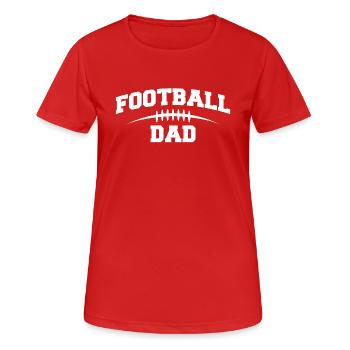 Football Dad Vater Vatertag Geschenk - Frauen T-Shirt atmungsaktiv - Rot - Vorne - AI Model Female 172 dark (172cm)