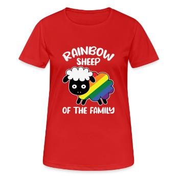 LGBT Rainbow Gay Heart Homosexuality - Women's Breathable T-Shirt - red - Front - AI Model Female 172 dark (172cm)