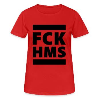 FCK HMS solidarité contre l’antisémitisme - T-shirt respirant Femme - rouge - Devant - AI Model Female 172 dark (172cm)