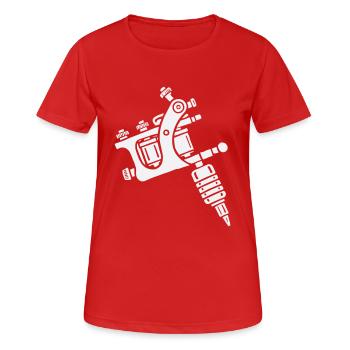 tattoo machine - Women's Breathable T-Shirt - red - Front - AI Model Female 172 dark (172cm)