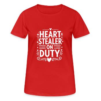 Voleur de cœur en service - T-shirt respirant Femme - rouge - Devant - AI Model Female 172 dark (172cm)