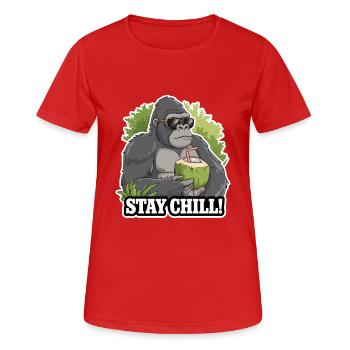 RESTEZ COOL - T-shirt respirant Femme - rouge - Devant - AI Model Female 172 dark (172cm)