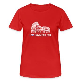 J’aime Bangkok Heart Flag Cool Bangkok Colosseum - T-shirt respirant Femme - rouge - Devant - AI Model Female 172 dark (172cm)