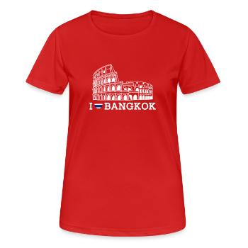 J’aime Bangkok Cool Colisée Thaïlande Lover Flag - T-shirt respirant Femme - rouge - Devant - AI Model Female 172 dark (172cm)