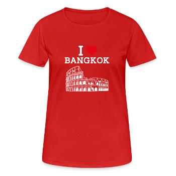 J’aime Bangkok Lover Colisée Cool Drapeau de la Thaïlande - T-shirt respirant Femme - rouge - Devant - AI Model Female 172 dark (172cm)