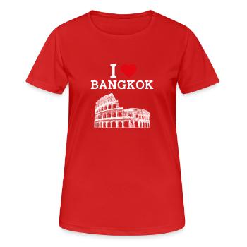 J’aime Bangkok Cool Thaïlande Colisée Lover Flag - T-shirt respirant Femme - rouge - Devant - AI Model Female 172 dark (172cm)