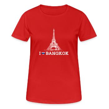 Amoureux de la Tour Eiffel Thaïlande J’aime Bangkok Drapeau - T-shirt respirant Femme - rouge - Devant - AI Model Female 172 dark (172cm)