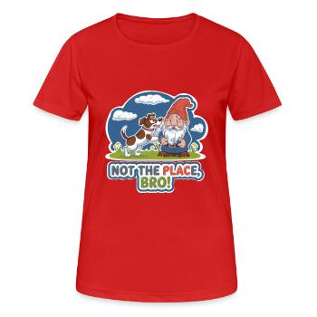 SÜSSE HUNDE, NICHT DER ORT, BRUDER - Frauen T-Shirt atmungsaktiv - Rot - Vorne - AI Model Female 172 dark (172cm)