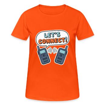 WALKIE TALKIES - Women's Breathable T-Shirt - neon orange - Front - AI Model Female 172 dark (172cm)