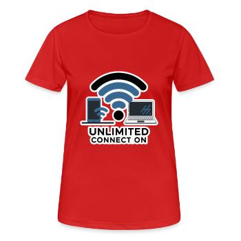 EN LIGNE - T-shirt respirant Femme - rouge - Devant - AI Model Female 172 dark (172cm)