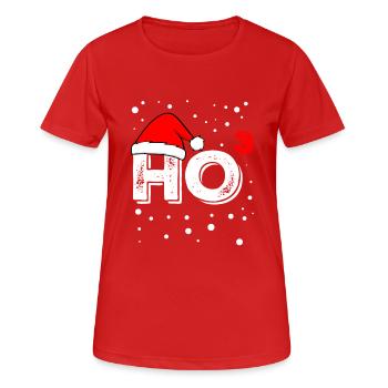 Ho à la puissance 3 haha Artboard 1 - T-shirt respirant Femme - rouge - Devant - AI Model Female 172 dark (172cm)