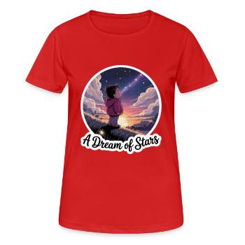 EIN TRAUM AUS STERNEN - Frauen T-Shirt atmungsaktiv - Rot - Vorne - AI Model Female 172 dark (172cm)