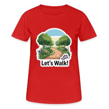 GREEN WALK - Women's Breathable T-Shirt - red - Front - AI Model Female 172 dark (172cm)