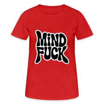 MIND FUCK - Women's Breathable T-Shirt - red - Front - AI Model Female 172 dark (172cm)