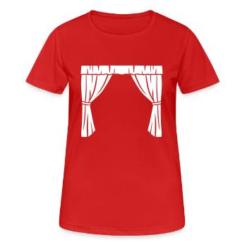 Théâtre - T-shirt respirant Femme - rouge - Devant - AI Model Female 172 dark (172cm)
