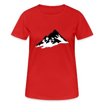 Berge, Berg - Frauen T-Shirt atmungsaktiv - Rot - Vorne - AI Model Female 172 dark (172cm)