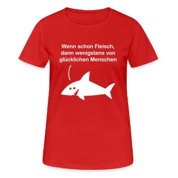 Fleisch - Frauen T-Shirt atmungsaktiv - Rot - Vorne - AI Model Female 172 dark (172cm)