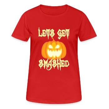 Halloween: Let's Get Smashed - Women's Breathable T-Shirt - red - Front - AI Model Female 172 dark (172cm)