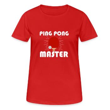 Tischtennis Meister Ping Pong Geschenk - Frauen T-Shirt atmungsaktiv - Rot - Vorne - AI Model Female 172 dark (172cm)