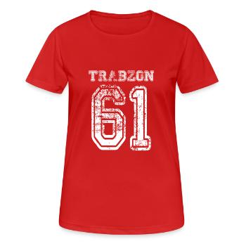61 Trabzon plaque d'immatriculation turque comme un cadeau - T-shirt respirant Femme - rouge - Devant - AI Model Female 172 dark (172cm)