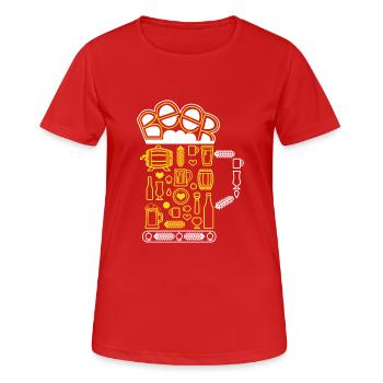 Beer Beer Craft Beer - Women's Breathable T-Shirt - red - Front - AI Model Female 172 dark (172cm)